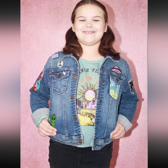 💀 Big kid alien themed custom Rage Jacket! "Out of This World"! Sold - Picture 7 of 9